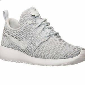 Grey Flyknit Nike Roshes